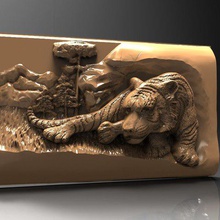 schlafende tiger cnc-Fräser Kunst 3d print model - Mito3D