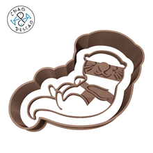 sleepy otter - animals cookie cutter fondant polymer clay gadget cute baking pastry 3d print model - Mito3D