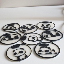 schläfrig Panda Schlüssel Ring 5 Protokoll Schmuck Schlüsselbund Geschenk 3d print model - Mito3D
