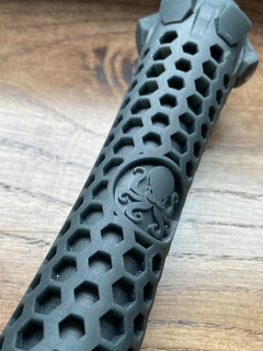 sleeve shisha futuristic honeycomb decoration handle 3d print model - Mito3D