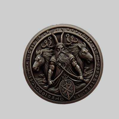 slip mythologie dieu médaillon art norrois thor odin pendentif 3d print model - Mito3D
