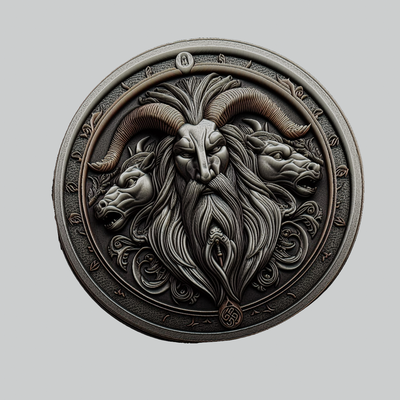 sleipnir mythology god medallion art norse locket thor odin pendant 3d print model - Mito3D