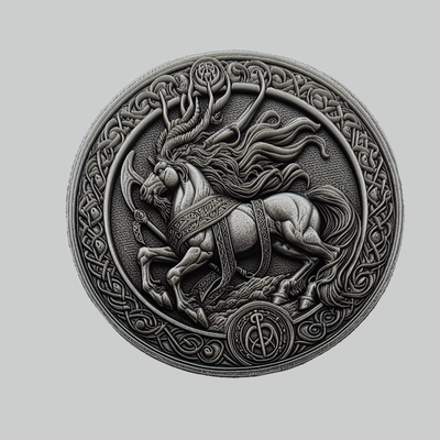 sleipnir mitologia deus medalhão arte nórdico thor odin pingente 3d print model - Mito3D