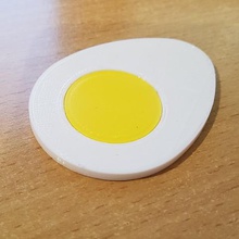 sliced hard-boiled egg game dinette child 3d print model - Mito3D