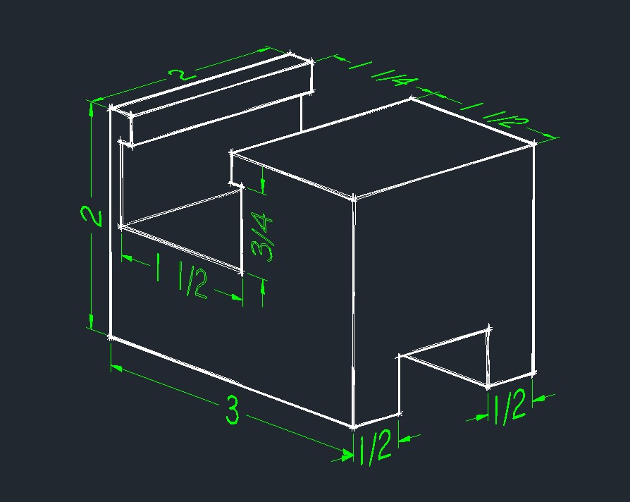 slide-block basic block simple test 3D print model - Mito3D