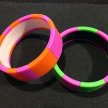 slide-on bangles jewelry bracelets tiles slide personalise customise bracelet bangle 3d print model - Mito3D