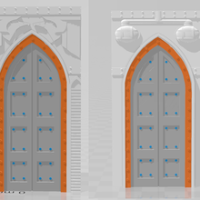 diapositiva puerta wh40k arquitectura 40k martillo guerra paisaje mesa warhammer40k 40000 edificios estructuras 3d print model - Mito3D