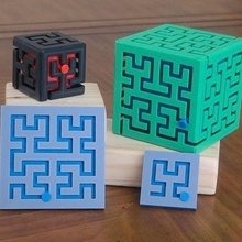 faire glisser agiter hilbert courbe Jeu 3d Labyrinthe puzzle cube jouet fractale sensoriel glissière puzzles 3d print model - Mito3D