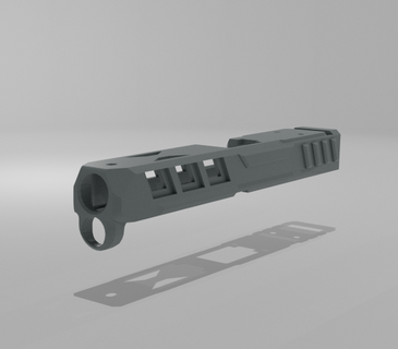 diapositiva glock 17 airsoft uso pistola sicurezza polizia arma proiettile munizioni fuoco esercito militare puntello 3d print model - Mito3D