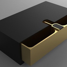sliding box - 2 compartiments bijoux boîte à la 3d print model - Mito3D