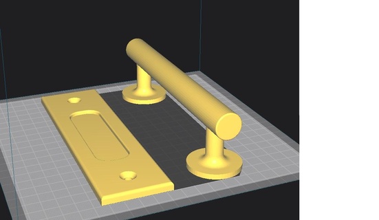 sliding door handle sealing 3d print model - Mito3D
