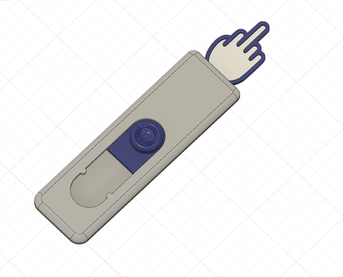 sliding finger mobile phone slide fidget middle case 3d print model - Mito3D