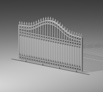 sliding gate door diorama 3d print model - Mito3D