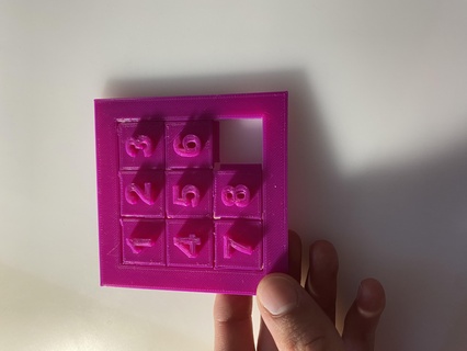 glissement puzzle Jeu Jeux mobilité Nombres pense vitesse paix esprit carré pièces 3d print model - Mito3D
