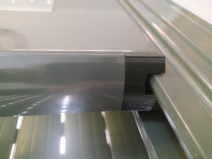 sliding window cover trim lid runner aluminum plush 3d print model - Mito3D