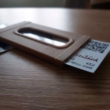 sottile attività commerciale carta titolare supporto gadget tasca portafoglio 3d print model - Mito3D