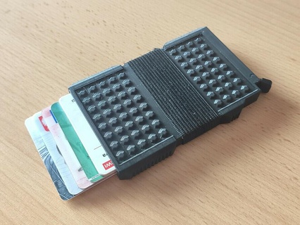 Delgado crédito tarjeta billetera Correa 8 tarjetas soporte caso funda accesorios Moda 3d print model - Mito3D