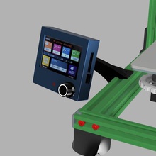 slim elegant btt tft35 e3 v3 dual mode touch screen extrusion mount tool 3d printing bigtreetech 2020 3d print model - Mito3D