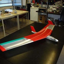 slim fuselage red swept wing 2 game r c vehicles rc airplane flying 3d print model - Mito3D