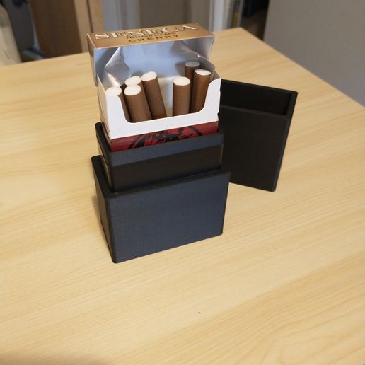 Delgado bolsillo cigarrillo caja caso funda 3D print model - Mito3D