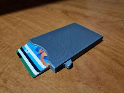 Delgado billetera pegamento empulgueras tarjeta tarjetas moneda dólar euro europa minimalista dinero personal salvar sencillo accesorios 3d print model - Mito3D