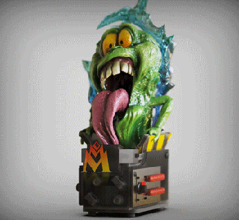 Slimer Erfassung Geist trap ghostbusters klassisch cartoon fanart Figur Falle Geisterjäger 80th Karikatur niedlich Statue zurückstellen Anzeige Skulptur Anime Fan Art Eckzahn Hund 3d print model - Mito3D