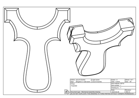 slingshot v1 side band slingshot catapult rubber band fishing hunting shot sport  3d print model - Mito3D