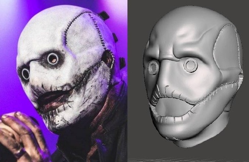 nœud coulant Corey taylor masque 2021 2022 tour Roche métal 3d print model - Mito3D