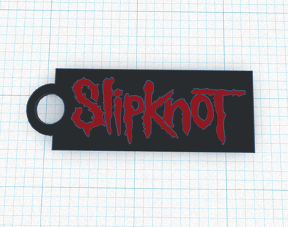 Slipknot anahtarlık bantlar metal müzik Kaya 3d print model - Mito3D