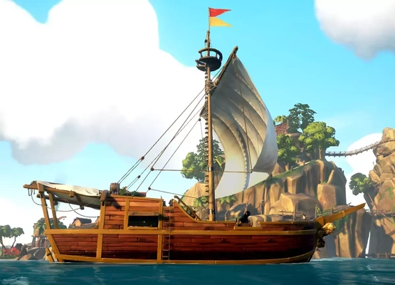sloop ship sea of thieves small pirates 3d print model - Mito3D