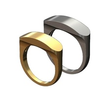 fessura arrotondato sigillo squillare 3d Stampa modello gioielleria stampabile oro argento sterlina anello menring moda lusso minimalista dichiarazione mensignet incidere Accessori semplice 3d print model - Mito3D