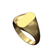 espacio conformado sello anillo Talla 5 11 3d impresión modelo joyería joya imprimible oro plata libra esterlina lujo declaración grabado initals grabable 3d print model - Mito3D