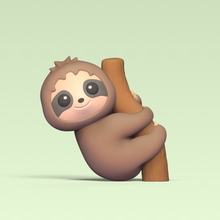 sloth branch on the cute figure sculpt sculpture sculptures animal toy art zoo forest cartoon decorative play lazy 3d print model - Mito3D