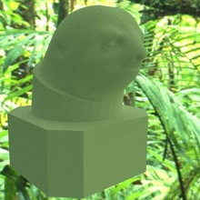 sloth bust & astro game animals statue space nasa 3d print model - Mito3D