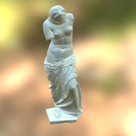 la pereza de milo art venus estatua escultura cabeza 3D print model - Mito3D