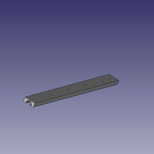 entalhado trilho 10x20 250mm ferramenta freecad 3D print model - Mito3D