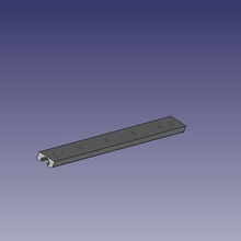 slotted rail 10x20 250mm tool freecad 3d print model - Mito3D