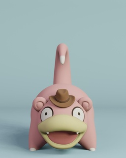 slowpoke detective game toy action pokemon anime japan tokio cartoon art manga cute home collectible sculpture character free halloween special 3d print model - Mito3D