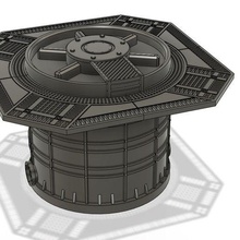 çamur silo uzantı oyun Necromunda kötü bölge sektör 7 arazi 3d print model - Mito3D