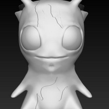 slug 001 under terra toys art toy doll hell slugterra worm 3d print model - Mito3D