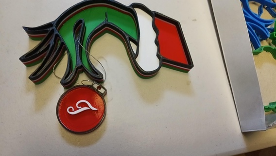 furbo Grinch mano ornamento decorazione Natale natale 3d print model - Mito3D