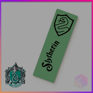 slytherin bookmark - harry potter bookmarks separator harry potter hogwarts slytherin ravenclaw gryffindor hufflepuff harry potter houses magic magicians books reading  3d print model - Mito3D