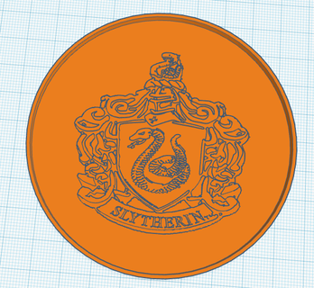 slytherin coaster harry potter snape 3d print model - Mito3D