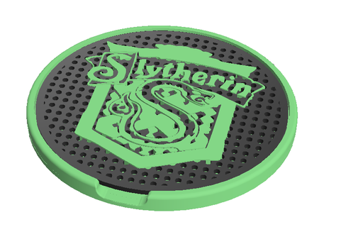 Slytherin bardak altlıkları 3d print model - Mito3D