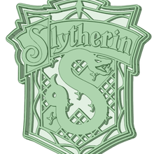 slytherin, harry potter cortador de galletas la herramienta slytherin cookie 3d print model - Mito3D
