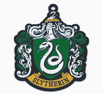 slytherin shield keychain harry potter hogwarts 3d printing stl magic snake green black gold house school collectible fanatic gift design details jewel 3d print model - Mito3D