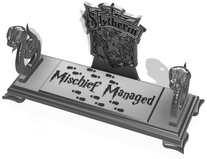 slytherin varita mágica estante soporte añadir Harry alfarero hogwarts magia mago firmar legado 3d print model - Mito3D