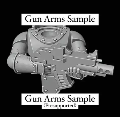 sm third generation rivet gun arms sample presupported truescale wargaming tabletop miniature war bits kitbash infantry space soldiers heresy 3d print model - Mito3D