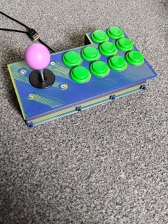 small 10 button arcade stick 3d print model - Mito3D