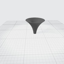 small 40mm high funnel home sugar salt 3d print model - Mito3D
